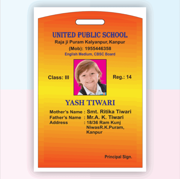 Acrylic ID Card Design No. SE009 Download