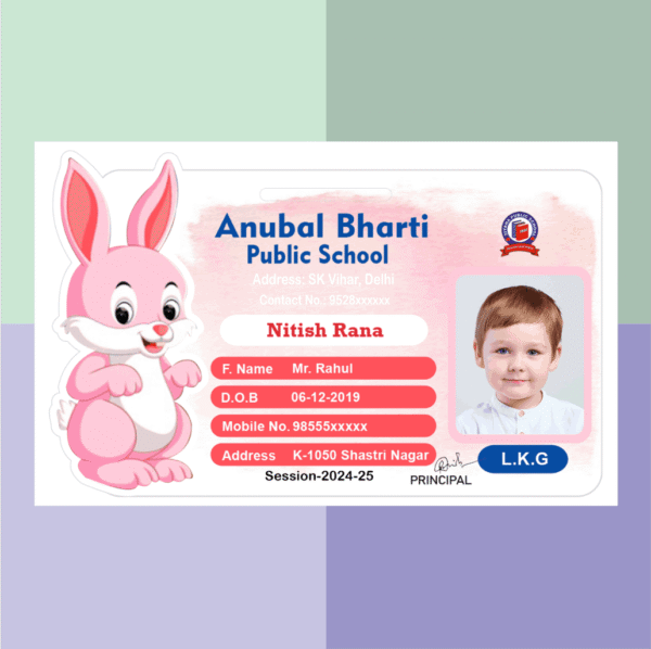 Acrylic ID Card Rabbit Design Download