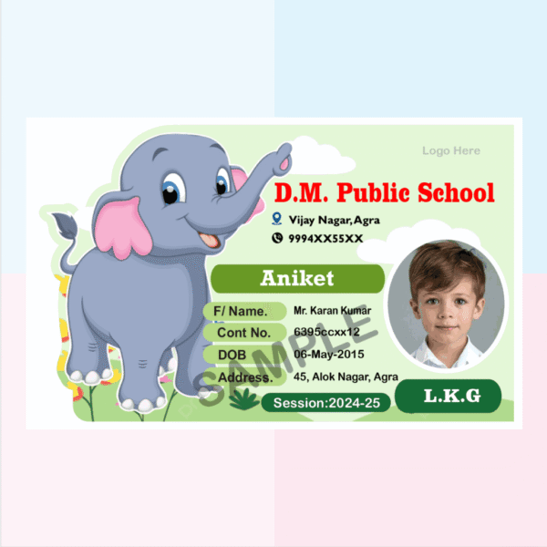 Acrylic ID Card elephant Design Download
