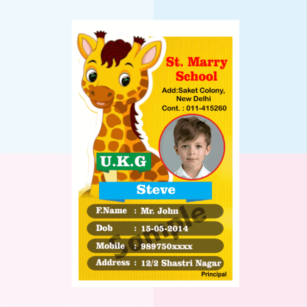 Acrylic ID Card ziraf Design Download