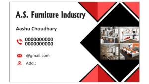 Furniture Industry visiting card business card flex board design