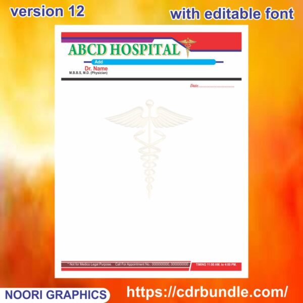 Hospital Prescription Slip Letterhead