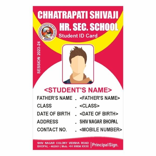 ID Card Format For School Students No. 03