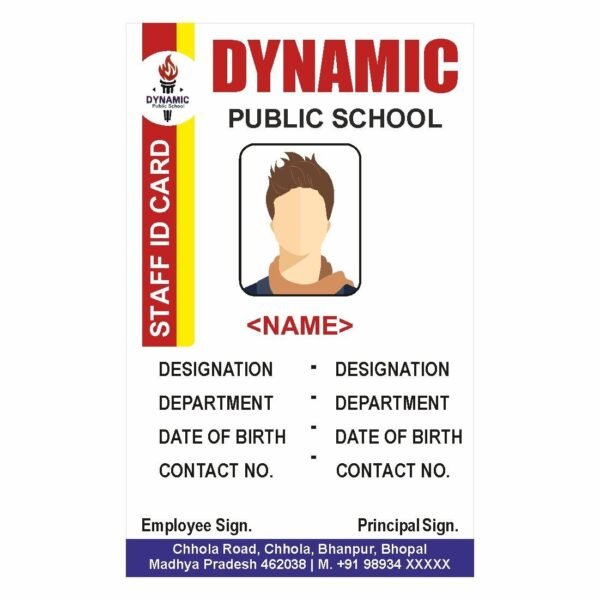 ID Card Format For School Students No. 04