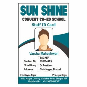 ID Card Format For School Students No. 15