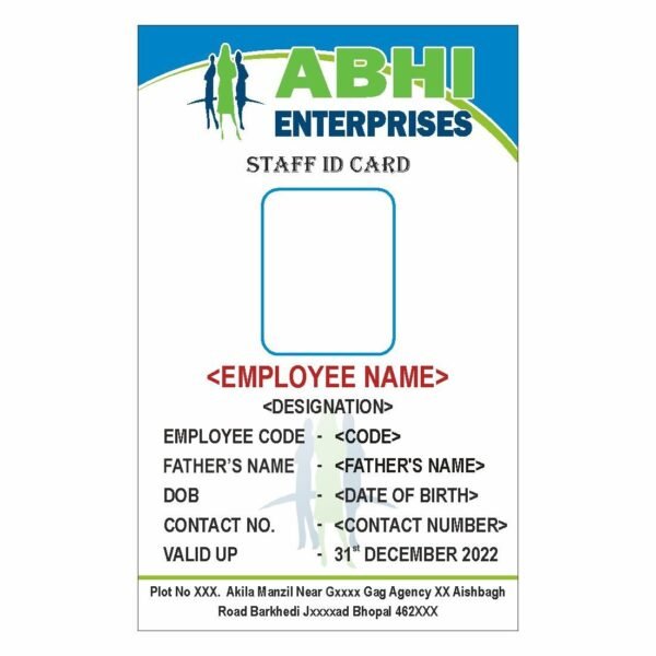 ID Card Format For School Students No. 25