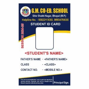 ID Card Format For School Students No. 29