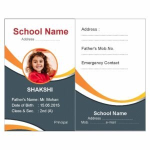 ID Card Format For School Students No. 42
