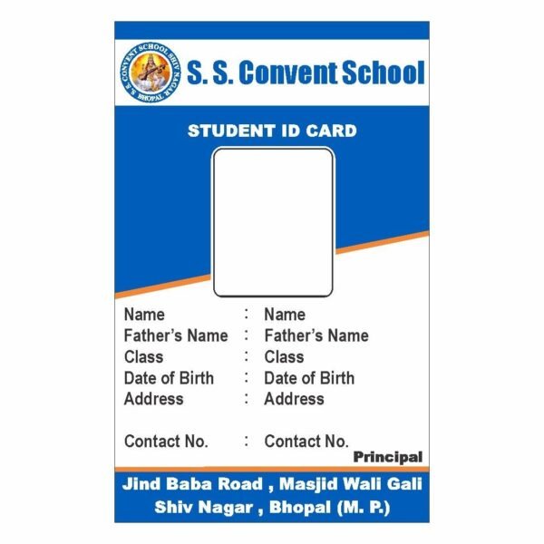 ID Card Format For School Students No. 52