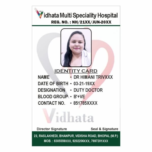 ID Card Format For School Students No. 55