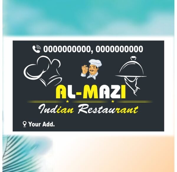 RESTAURANT STICKER BANNER POSTER CARD