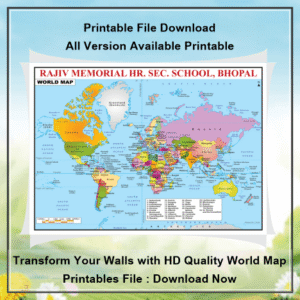 World Map Printable Files Ideal for Educational Purposes