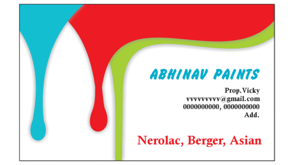 abhinav paintsl visiting card business card design