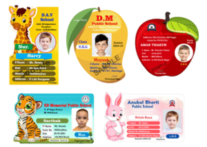 acrylic school id card format design for laser cutting