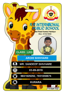 baby ziraffe Acrylic ID Card Format Design
