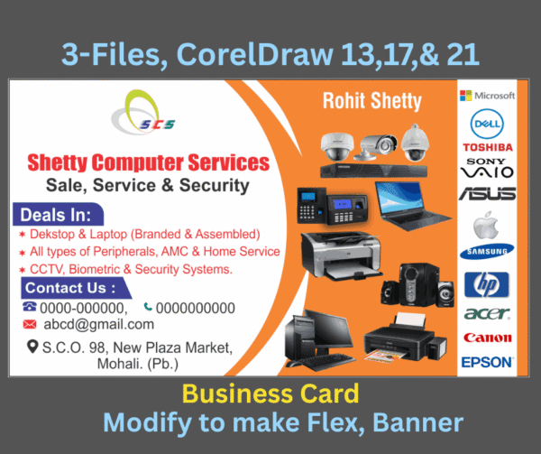 Computer Repair & Service Shop Business Card