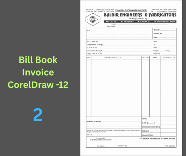 Bill Book - Invoice 2
