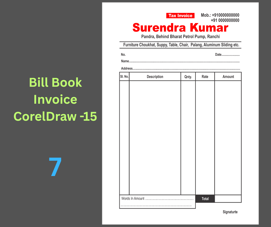 Furniture Shop Bill Book-7