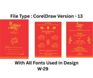 Hindu Wedding Card in Hindi Matter W-29