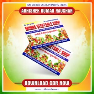 Latest & Best Vegetable Shop Visiting Card CDr Design