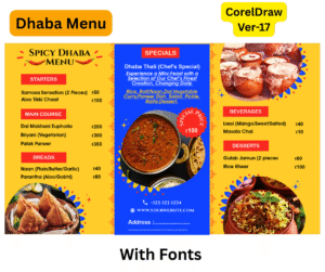 Dhaba Menu Card