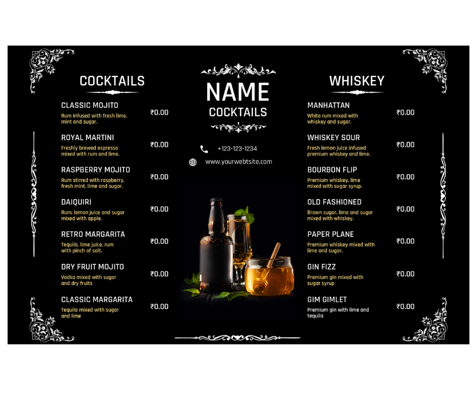 Whisky-Cocktail Menu Card - Image 2