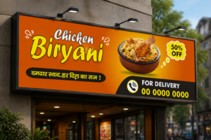 Chicken Biryani Shop Flex Banner Design | CorelDRAW CDR Editable